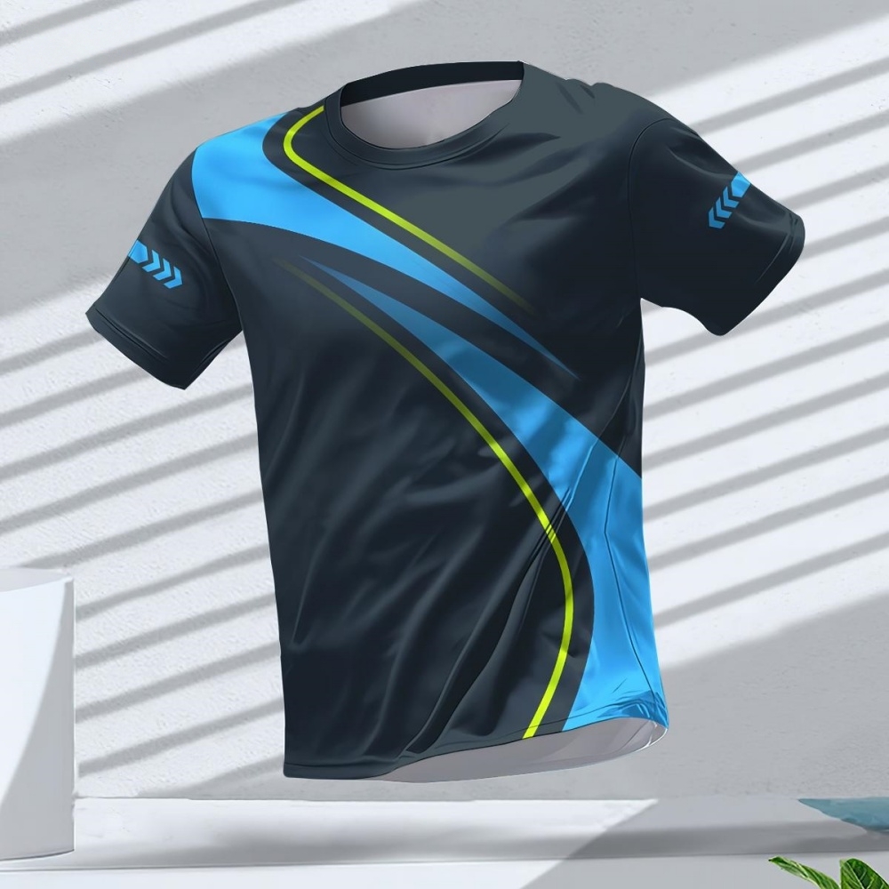 Badminton Png - Summer Men's T-Shirt Running Fitness Sports