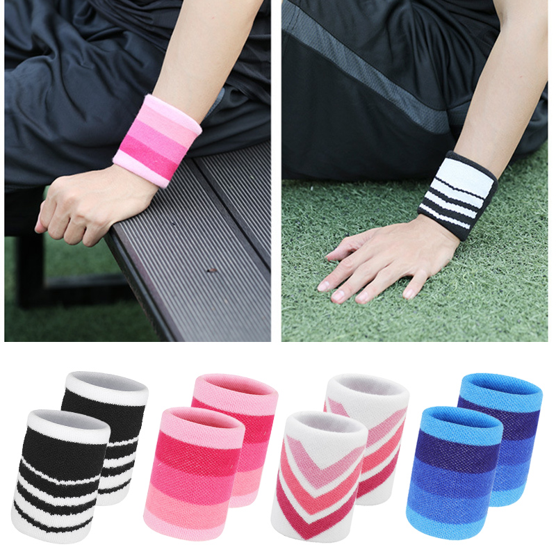 Wristband Pair Sweat - 1 Pair Colorful Polyester Cotton Adult