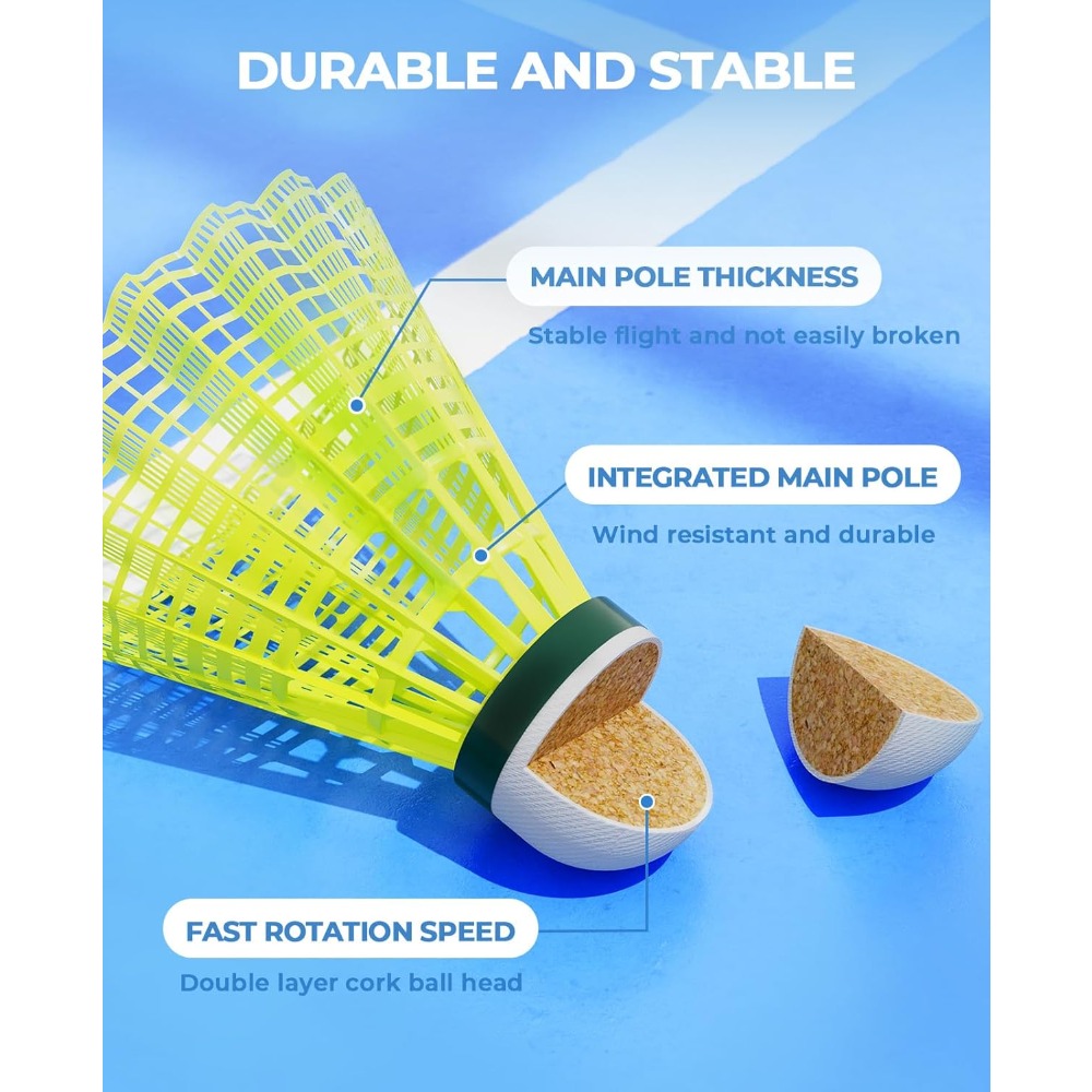 12/24 Pack Badminton Birdies N - огляд і ціна Nylon Shuttlecock 12